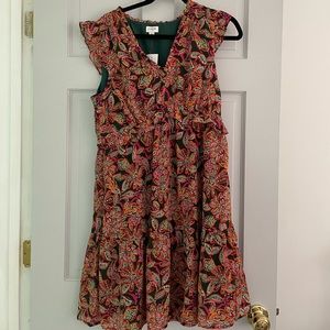 EUC vibrant floral  J Crew dress size 12